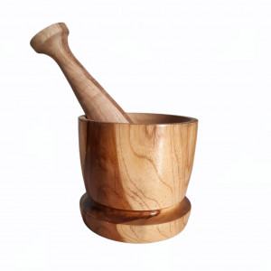 Wooden mortar and pestle Nagaland Craft (L) - Indigi Craft
